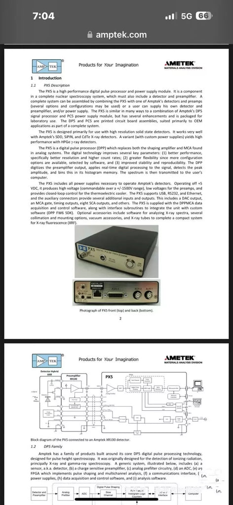 AMETEK PX5 Digital Pulse Processor - Used, Model #N1084P
