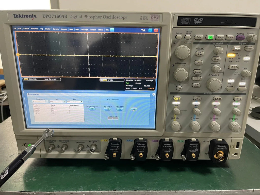 Tektronix DPO71604B 16GHz 4-Channel Digital Phosphor Oscilloscope 50GS/s - ZYYKZ Test Equipment