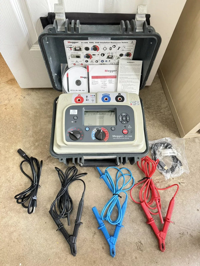 MEGGEE S1-1568 15kV High Voltage Insulation Resistance Tester with Test Leads - ZYYKZ Test Equipment