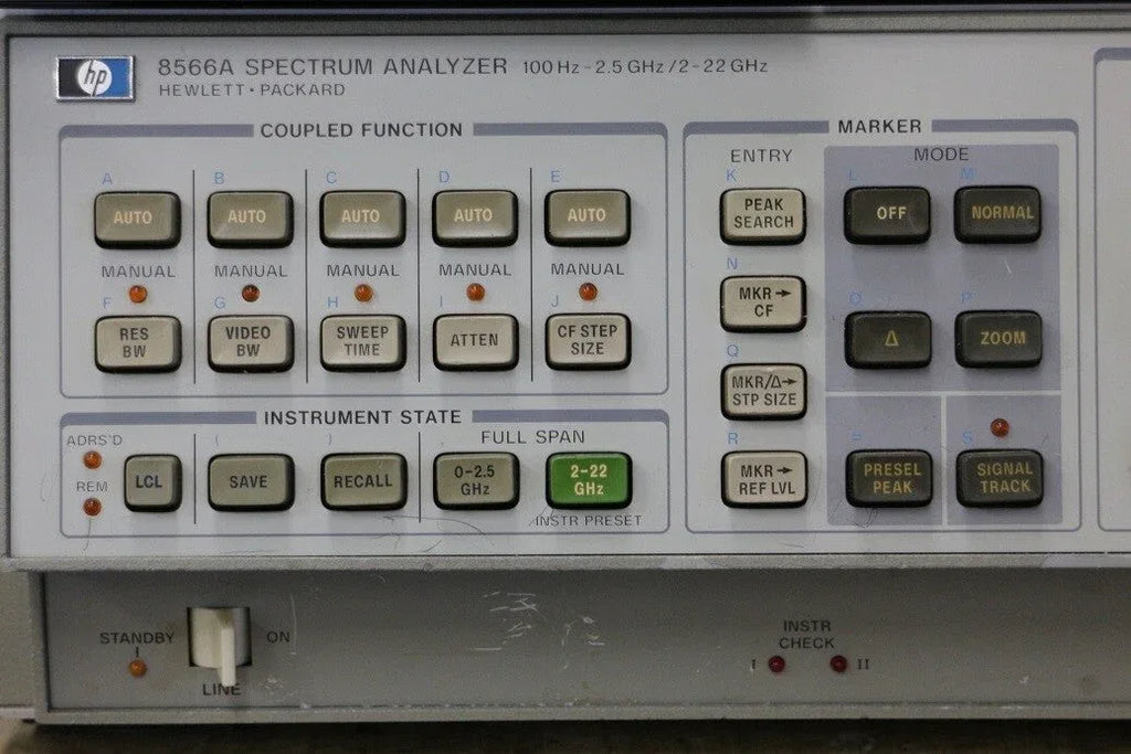 HP 8566A High-Performance Spectrum Analyzer 100 Hz - 22 GHz - ZYYKZ Test Equipment