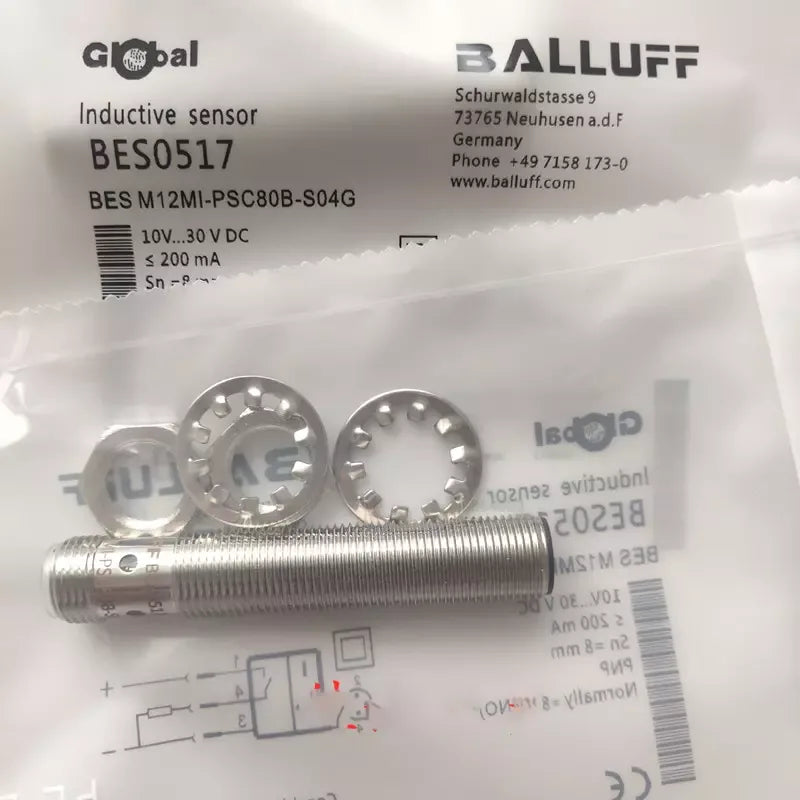 Balluff BES M12MI-PSC80B-S04G Inductive Proximity Sensor, M12, 80mm Range - ZYYKZ Test Equipment