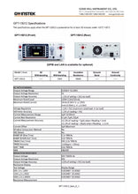 Load image into Gallery viewer, GW Instek GPT-15012 Safety Analyzer - Hi-Pot Tester DC 12kV / IR 5kV