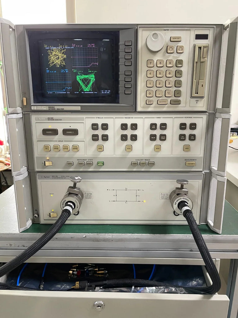 HP Agilent 8510C Vector Network Analyzer System 45 MHz - 50 GHz with HP83650B Signal Generator (CRT) - ZYYKZ Test Equipment
