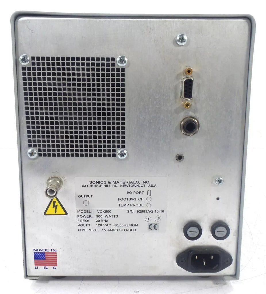 Sonics & Materials VCX500 Ultrasonic Processor - 500W Vibra-Cell - ZYYKZ Test Equipment