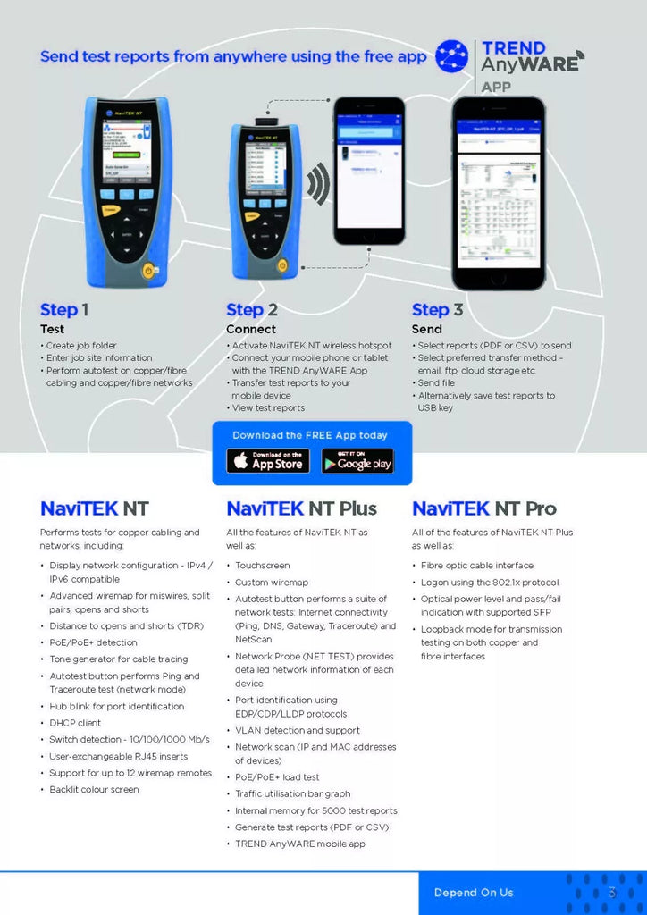 Trend Networks NaviTEK NT Plus NT PRO TDR PoE Tone Generator and Switch Detection Tool