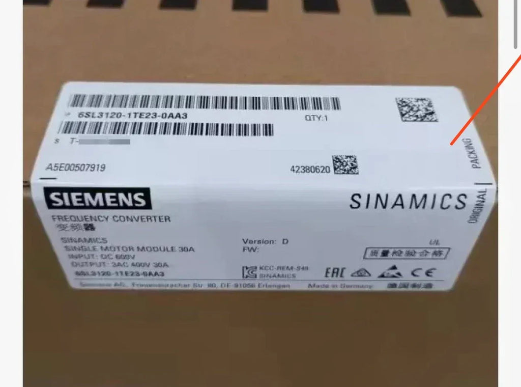 Siemens 6SL3120-1TE23-0AA3 Power Module for Industrial Automation - ZYYKZ Test Equipment
