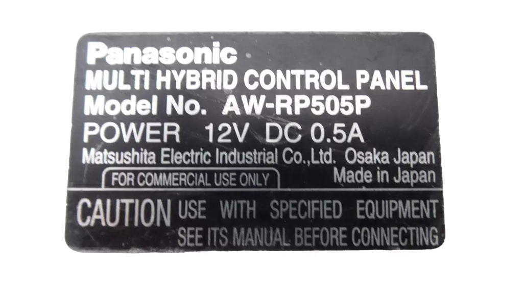 Panasonic AW-RP505P Multi Hybrid Control Panel with Advanced PTZ Control - ZYYKZ Test Equipment