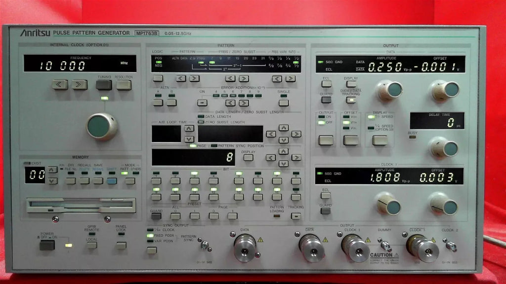 Anritsu MP1763B-01 12.5 GHz Pulse Pattern Generator - ZYYKZ Test Equipment