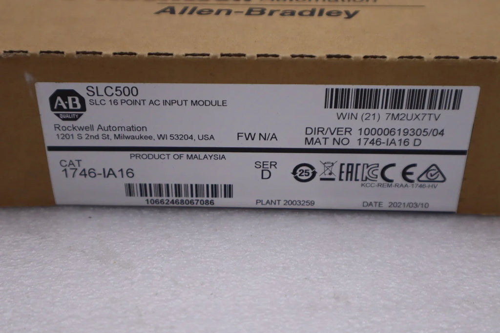 Allen Bradley 1746-IA16 SLC 500 16-Point AC Input Module - ZYYKZ Test Equipment