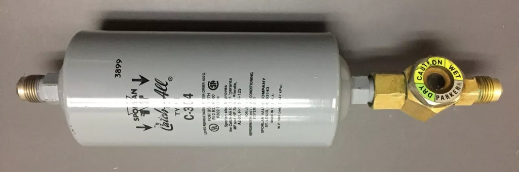 Sporlan C-304 Refrigeration Liquid Line Filter Drier with Parker R 12-22-500-502 - ZYYKZ Test Equipment