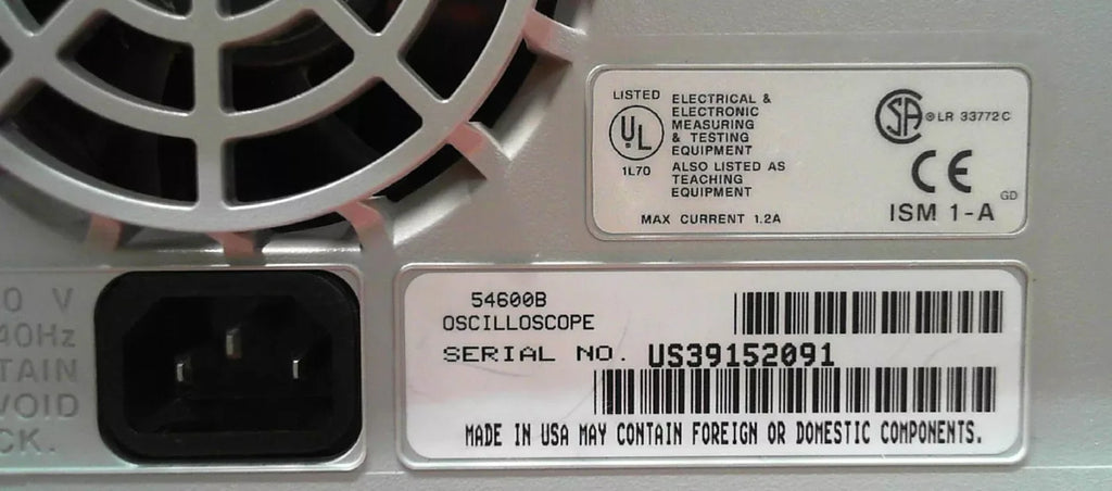 Agilent 54600B Oscilloscope 100MHz 2 Channels - ZYYKZ Test Equipment
