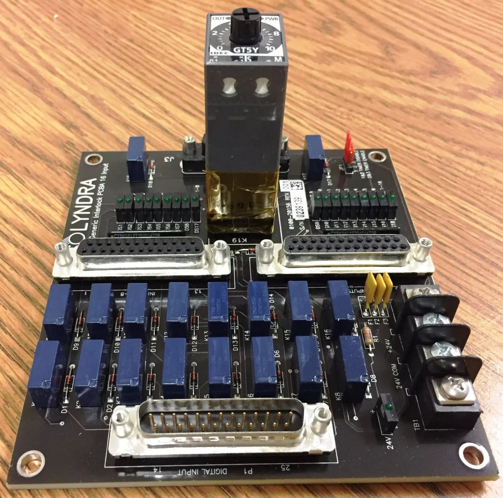 Solyndra 0100-20156 Rev 1 Generic Interlock PCBA with 16 Inputs - ZYYKZ Test Equipment