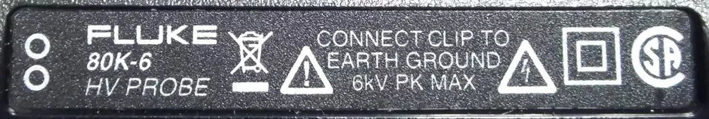 Fluke 80K-6 High Voltage Probe, 6kV Peak Max - ZYYKZ Test Equipment