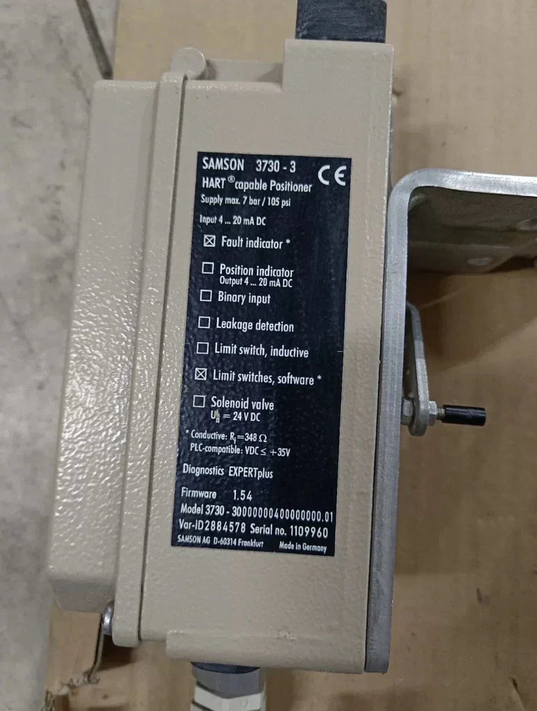 SAMSON 3730-3 Industrial Control Valve Positioner - ZYYKZ Test Equipment
