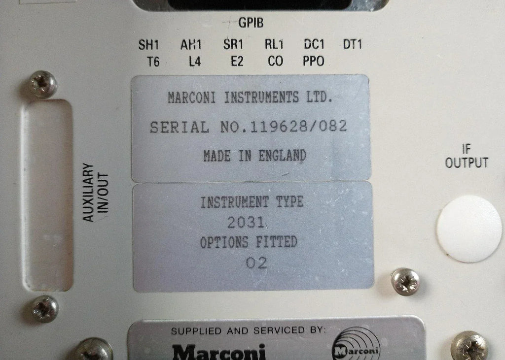 IFR Marconi 2031-2 Signal Generator 10 kHz - 2.7 GHz - ZYYKZ Test Equipment
