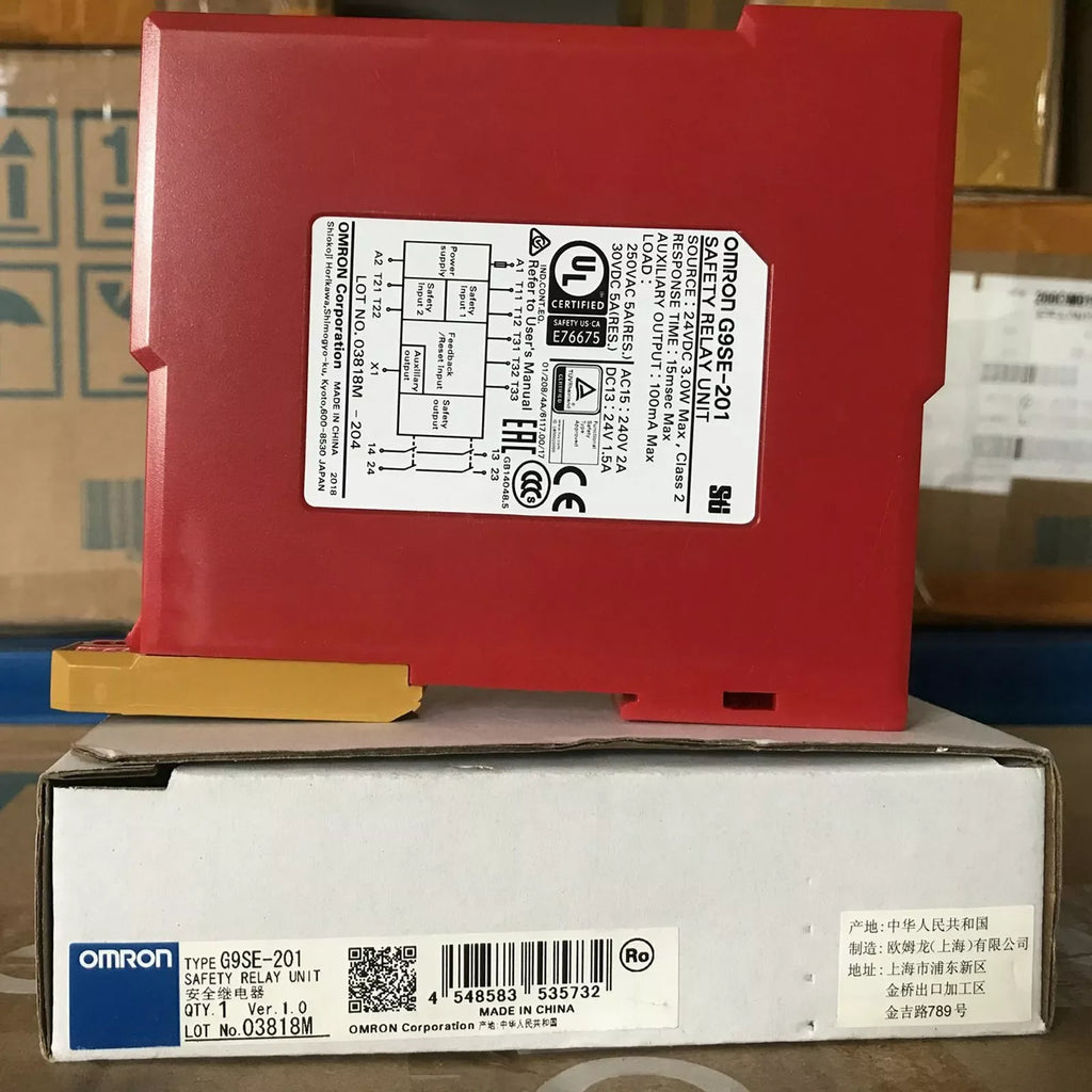 Omron G9SE-201 DC24V Safety Relay - Single Pole, New in Box - ZYYKZ Test Equipment