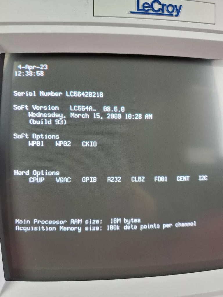 LeCroy LC564A 1 GHz Color Digital Storage Oscilloscope - ZYYKZ Test Equipment