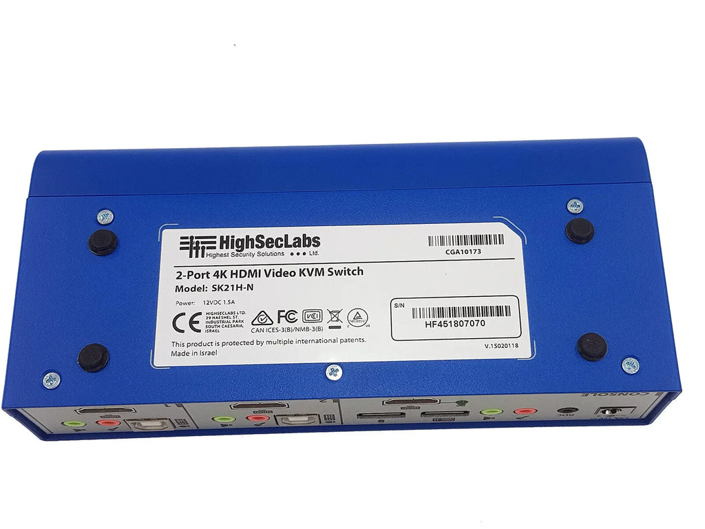 Kramer SK21H-N 2-Port 4K30 UHD HDMI KVM Switch by HighSecLabs - ZYYKZ Test Equipment