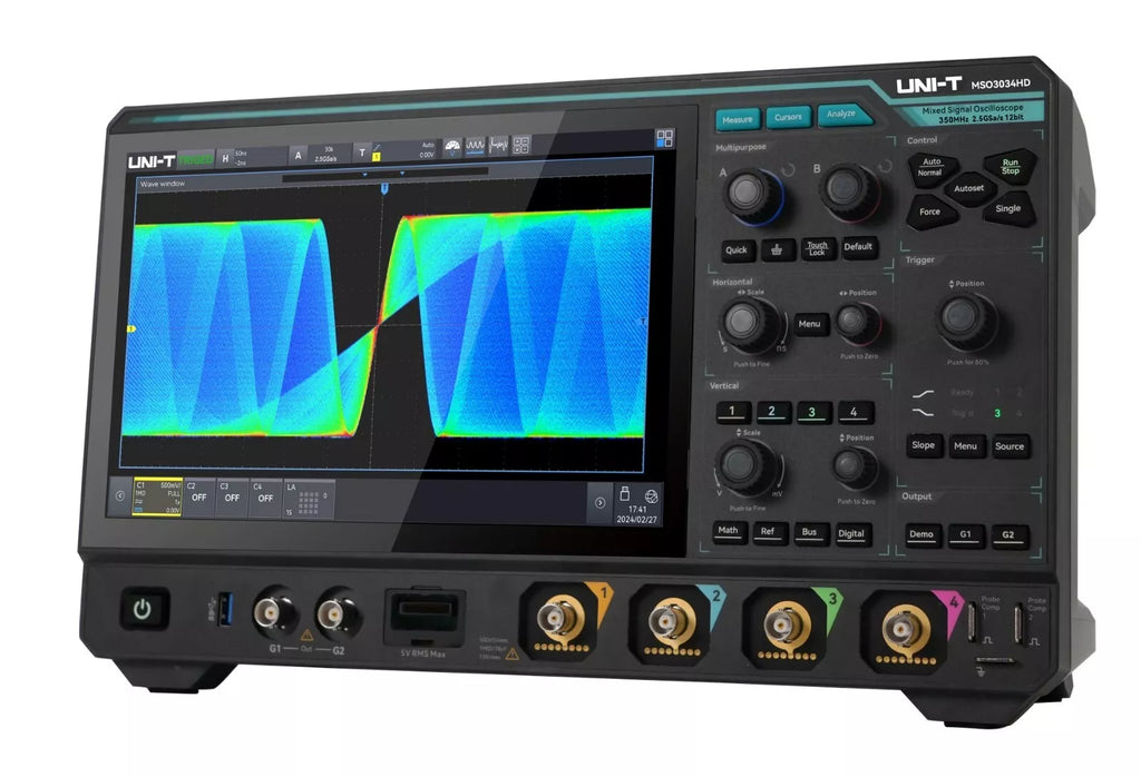 UNI-T MSO3034HD 350MHz 4-Channel Mixed Signal Oscilloscope