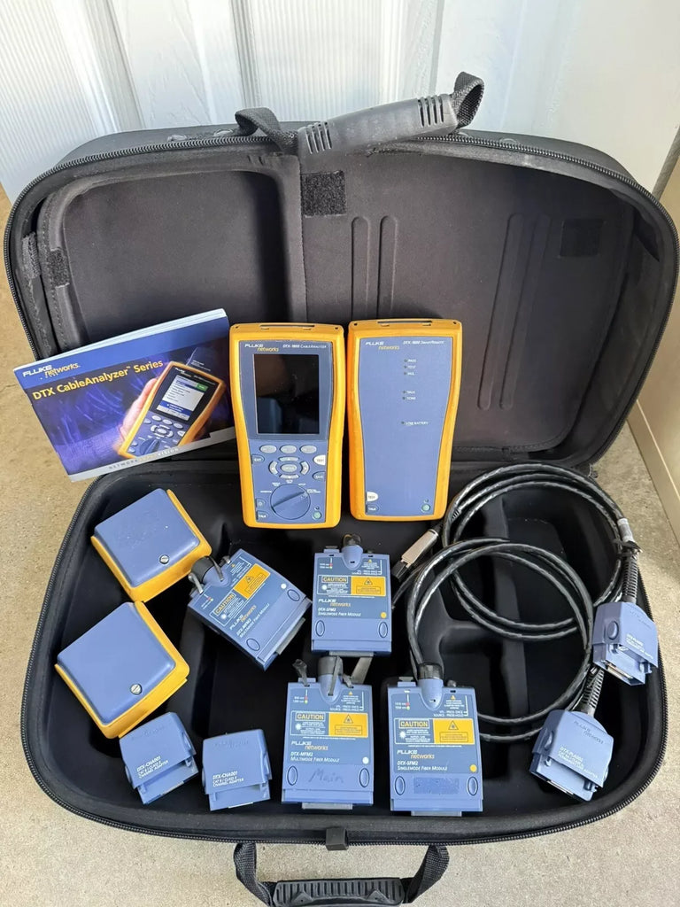Fluke Networks DTX-1800 CableAnalyzer with SFM2, MFM2 & PLA002 Modules - ZYYKZ Test Equipment