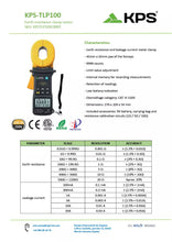 Load image into Gallery viewer, KPS-TLP100 Earth Ground Resistance Clamp Meter - 20A, 1200Ω