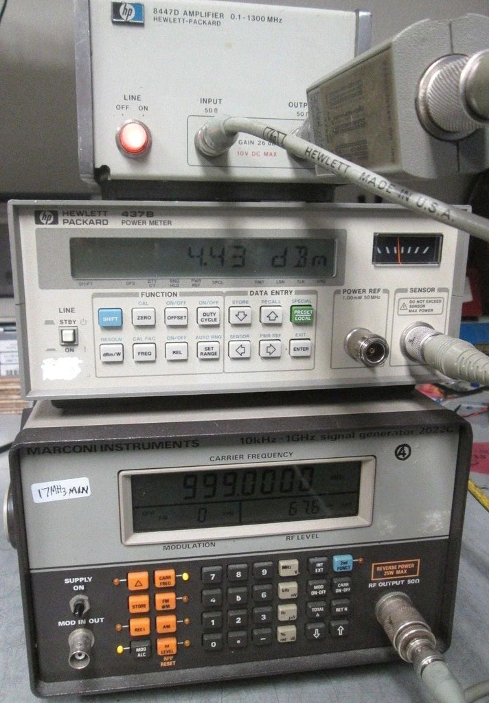 HP Wideband RF Amplifier 0.1-1300 MHz - ZYYKZ Test Equipment