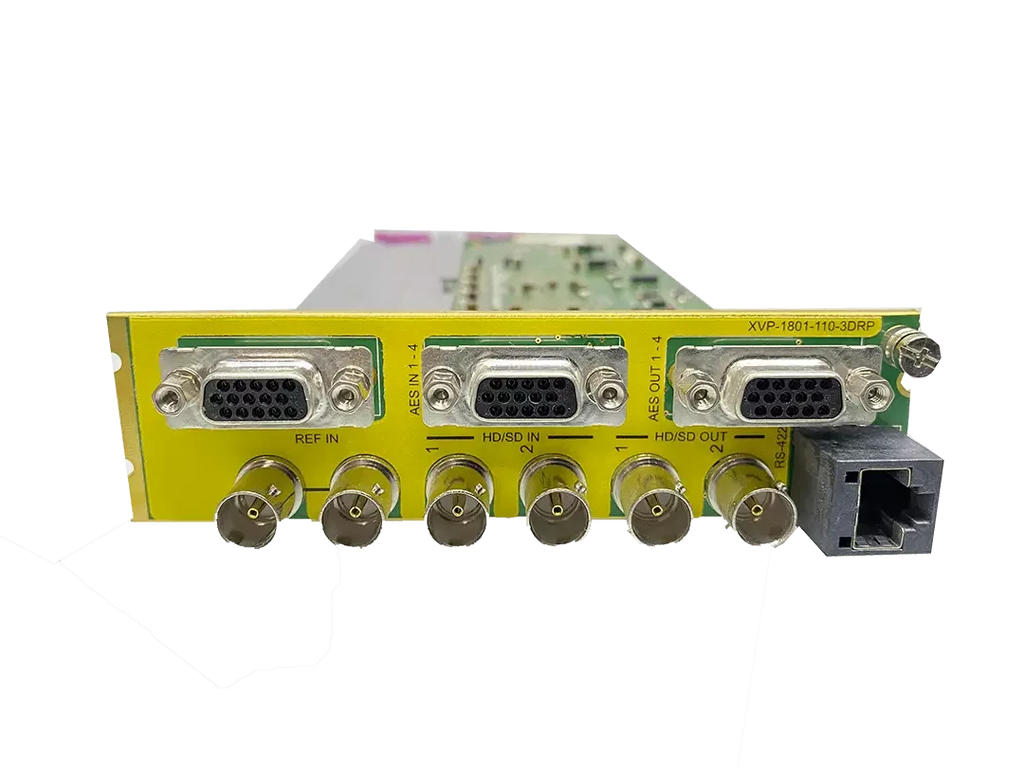 Miranda XVP-1801-FS HD/SD Frame Synchronizer & ARC with XVP-1801-110-3DRP Rear Panel - ZYYKZ Test Equipment