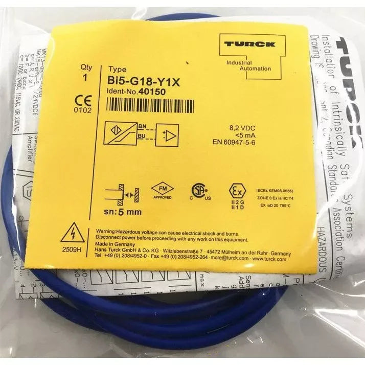 TURCK BI5-G18-Y1X Inductive Proximity Sensor, 18mm Diameter - ZYYKZ Test Equipment