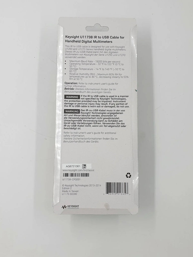 Keysight IR-to-USB Interface Cable for Handheld Digital Multimeters - ZYYKZ Test Equipment