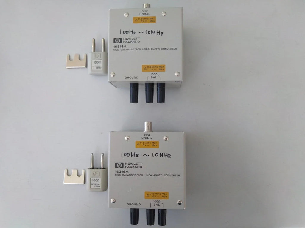 HP Agilent 16316A 100Ω Balanced to 50Ω Unbalanced RF Impedance Converter - ZYYKZ Test Equipment