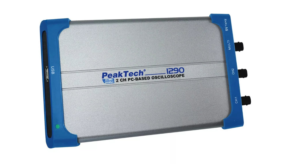 Peaktech P1290 25MHz 2-Channel USB Oscilloscope with 100 MS/s Sampling Rate