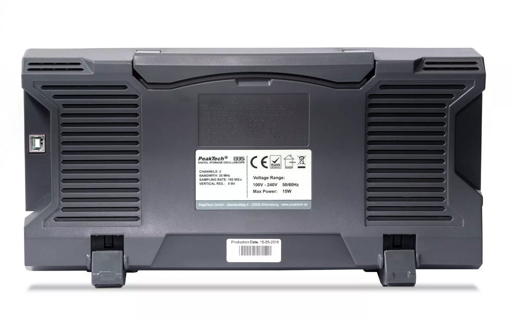 Peaktech P1337 Digital Storage Oscilloscope - 100MHz, 2 Channel, 1 GS/s DSO