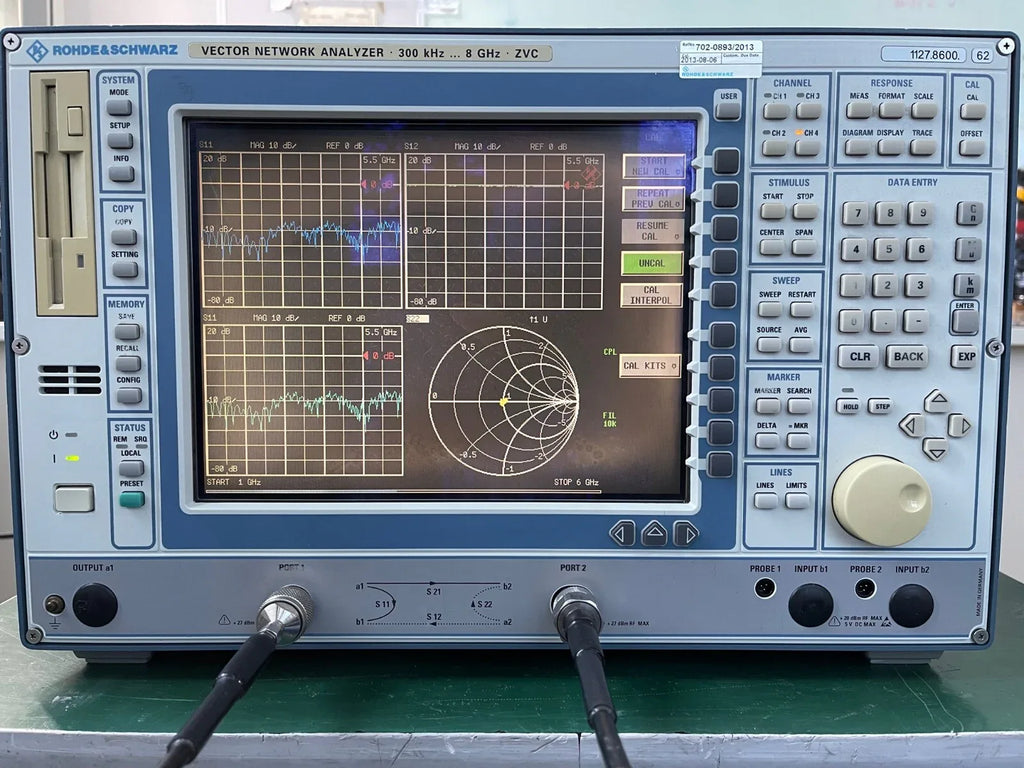Rohde & Schwarz ZVC Vector Network Analyzer 300 kHz - 8 GHz, 2-Port - ZYYKZ Test Equipment