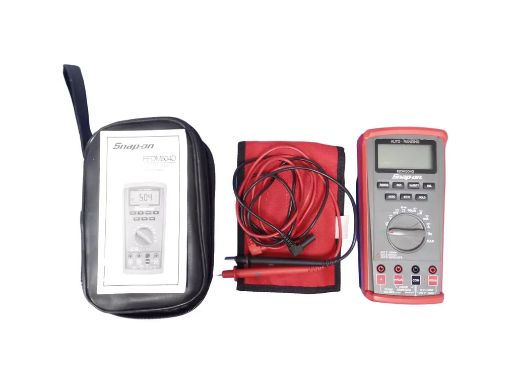 Snap-on EEDM504D Auto-Ranging Digital Multimeter with Leads & Carry Case - ZYYKZ Test Equipment