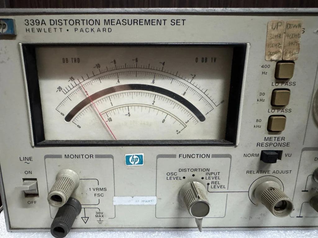 HP 339A Distortion Measurement Set - Precision Audio Analyzer - ZYYKZ Test Equipment