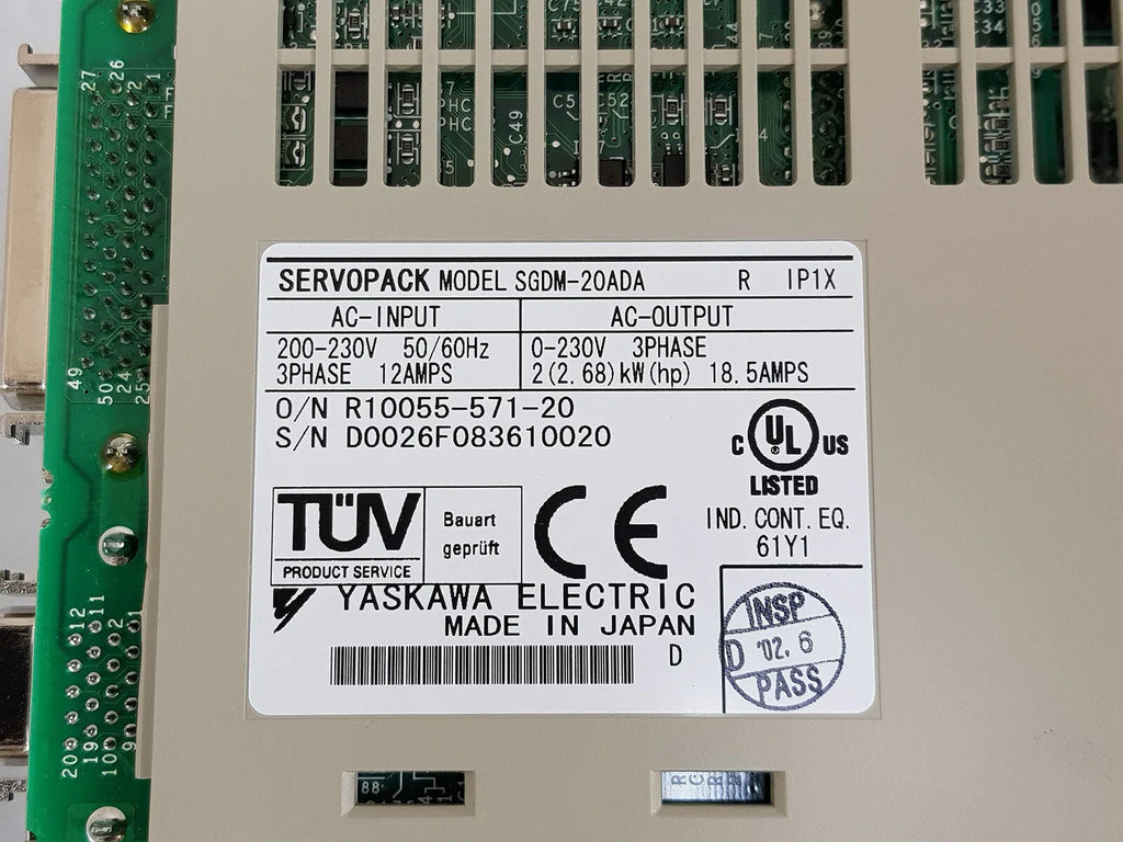 Yaskawa SERVOPAK SGDM-20ADA High-Performance Servo Drive - ZYYKZ Test Equipment