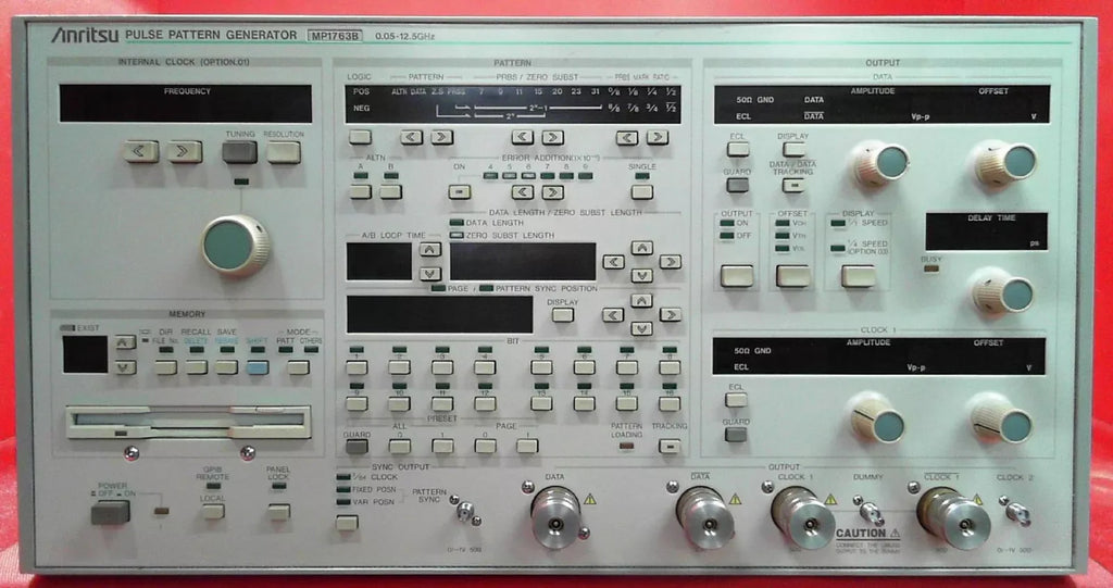 Anritsu MP1763B-01 12.5 GHz Pulse Pattern Generator - ZYYKZ Test Equipment