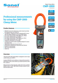 Sonel CMP-2000 Digital Clamp Meter - 2000A Clamp-On Multimeter