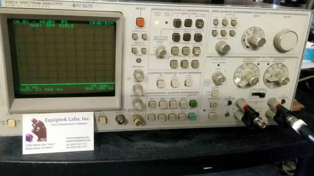HP 3582A Low Frequency Spectrum Analyzer, 10 Hz to 100 kHz - ZYYKZ Test Equipment
