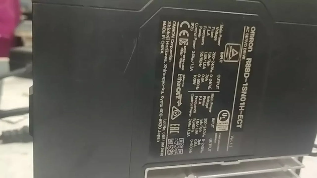 Omron R88D-1SN01H-ECT AC Servo Drive with EtherCAT Communication Interface - ZYYKZ Test Equipment