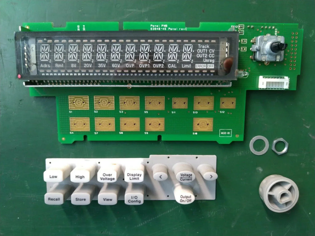 Agilent Keysight E3640A-E3645A Front Panel Display & Keyboard PCB Assembly - ZYYKZ Test Equipment