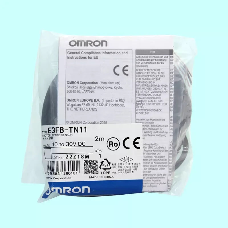 Omron E3FB-TN11 Photoelectric Sensor - Reliable Object Detection - ZYYKZ Test Equipment