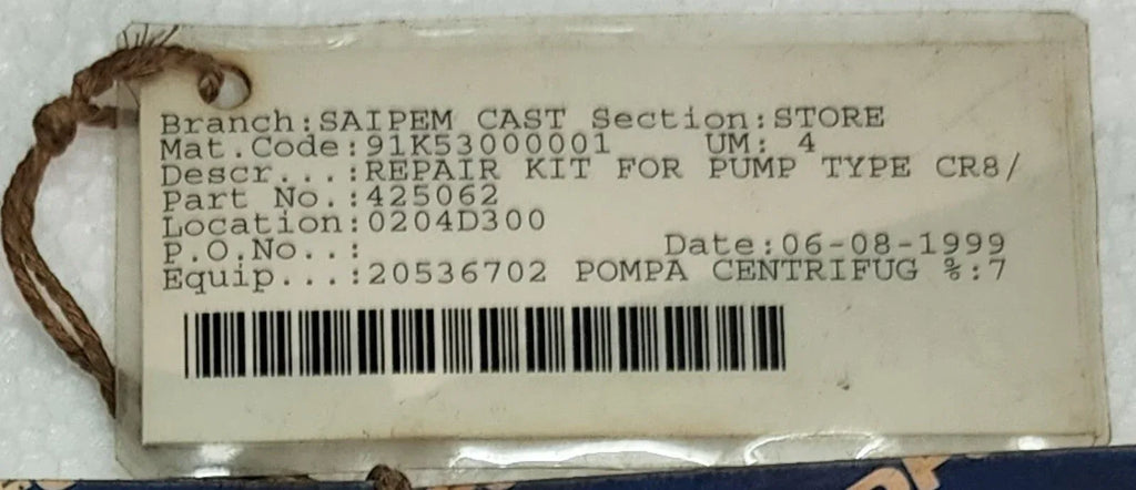 Grundfos CR CRN 8/16 Service Seal Kit - Model CR 425062 - ZYYKZ Test Equipment