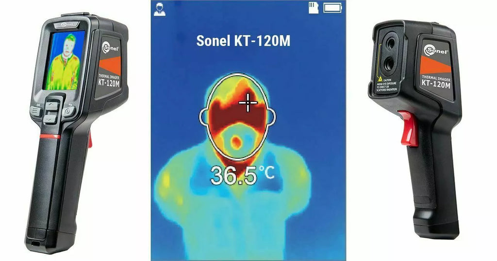 Sonel KT-120M Thermal Imaging Camera with Alarm - 0.5°C Accuracy, 120x90 Resolution