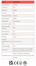 Load image into Gallery viewer, UNI-T MSO2102 100MHz 2+16 Channel Mixed-Signal Oscilloscope