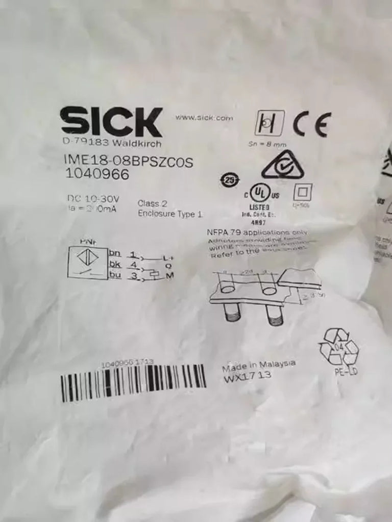 SICK IME18-08BPSZC0S Inductive Proximity Sensor, 18mm, PNP NO - ZYYKZ Test Equipment