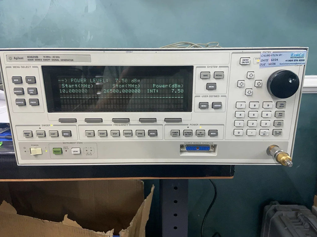 Agilent HP 83630A/83620A Calibrated RF Signal Generator 10 MHz–24.5 GHz with Options 1, 6, 8 - ZYYKZ Test Equipment
