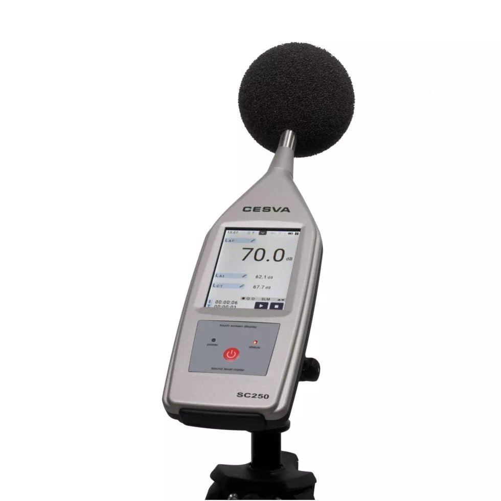 CESVA SC250 Class 1 Sound Level Meter - 23.5 dB to 140 dB Measurement Range