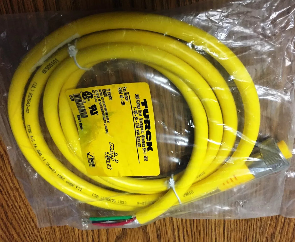 Turck RKM-46-2M U5078 Minifast Female Single-End Cordset with 2M Cable - ZYYKZ Test Equipment