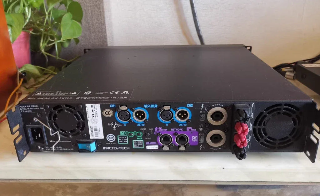 Crown MacroTech 5000i Dual Channel Power Amplifier - 2500W RMS per Channel - ZYYKZ Test Equipment
